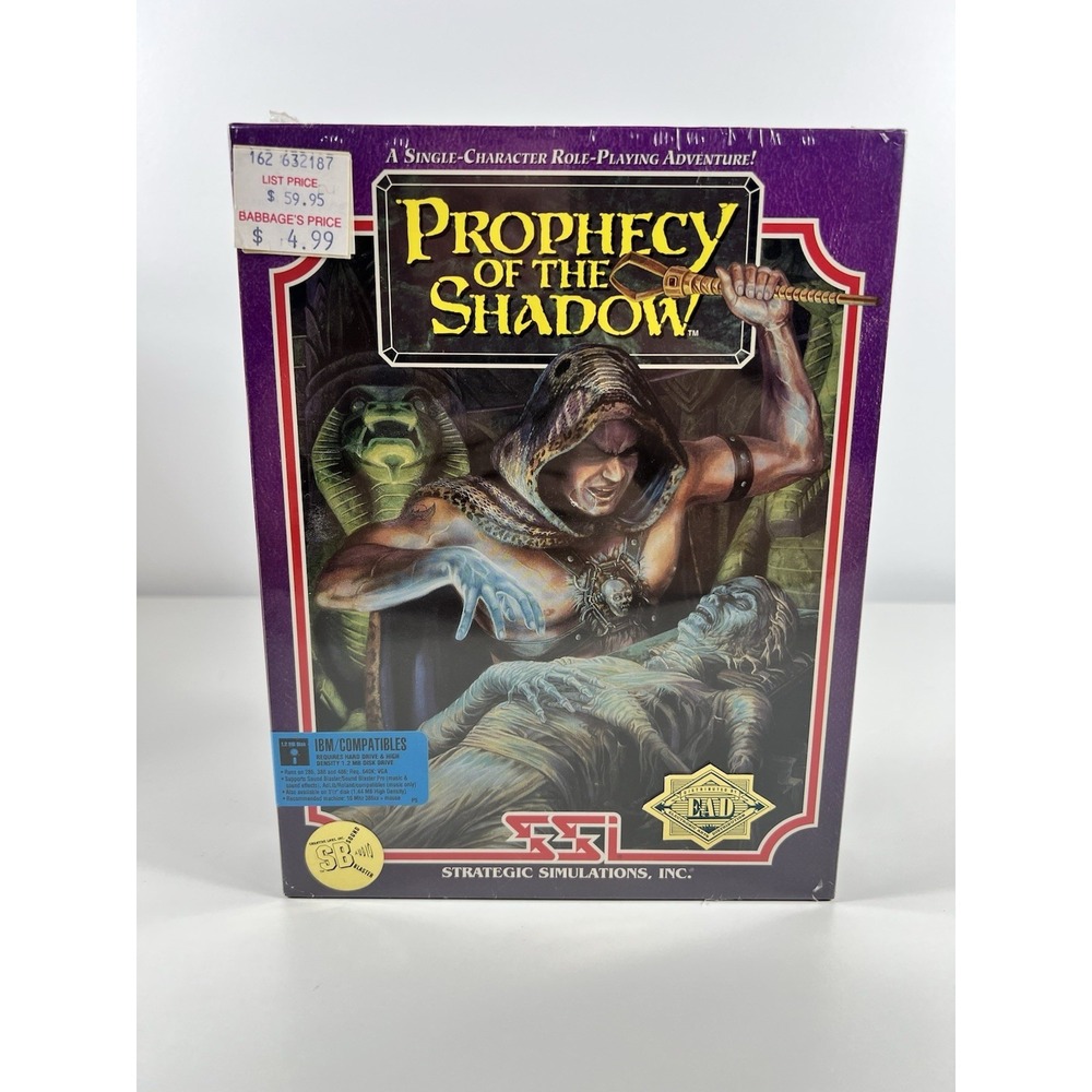 Prophecy of the Shadow (PC, DOS, 1992) SEALED Rare
